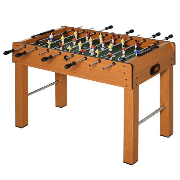HOMCOM Matraquilho Profissional para Crianças e Adultos Mesa de Matraquilho com 8 Barras e 2 Bolas 122x61x80,7 cm Madeira