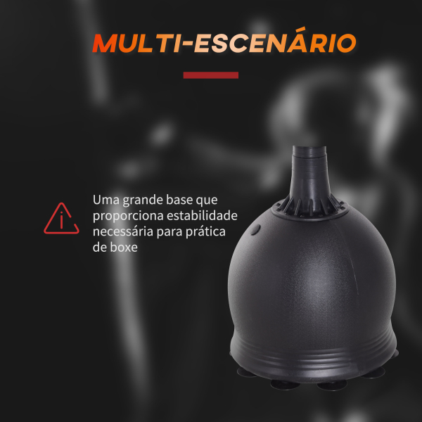 HOMCOM Saco de Boxe de Pé 165cm Sacos de Chão com Suporte para Preencher de Água ou Areia para Adultos e Crianças Preto - Image 4