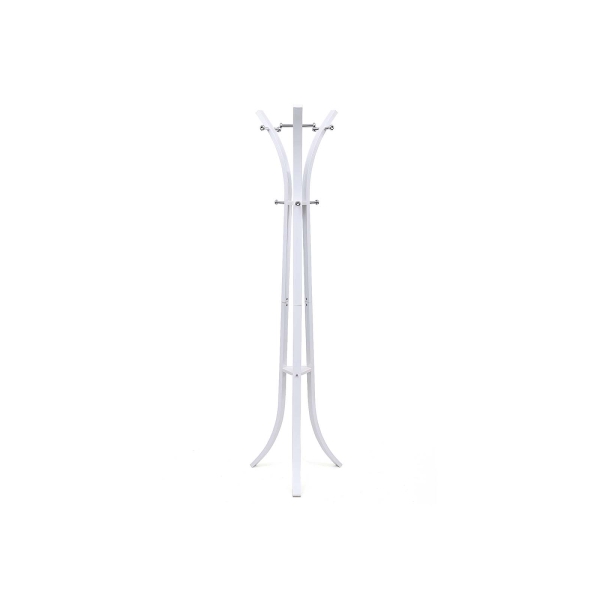 Cabide para chapéus e casacos SONGMICS Heavy Duty, cabideiro para roupas, 9 ganchos de metal, 176 cm, branco RCR01W