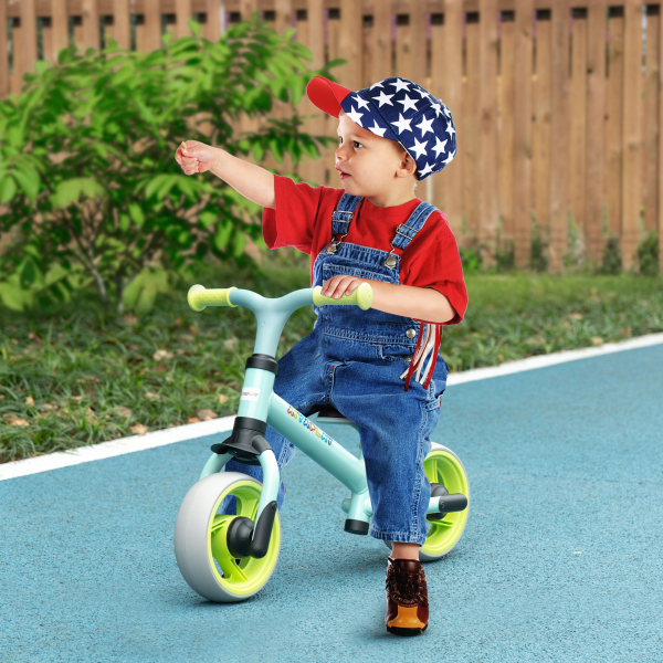 AIYAPLAY Bicicleta sem Pedais para Crianças de 18-48 Meses Bicicleta de Equilíbrio com Assento Ajustável em Altura 66,5x34x47 cm Verde - Image 2