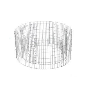 SONGMICS Gabião alto redondo para pedras, gaiola de gabião de metal e cesto com grades grossas 2,5 x 10 cm, aço galvanizado resistente à ferrugem, 90 x 40 cm (diâm. x A), decoração de canteiros de jardim GGB479