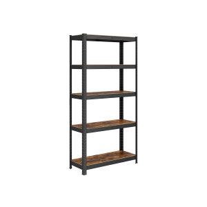 Estante (30 x 75 x 150 cm), ~650 kg, cor castanho rústico/preto