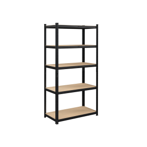 Estante 5 níveis, aço, montagem sem ferramentas, ~875 kg, 40 x 90 x 180 cm, cor preta