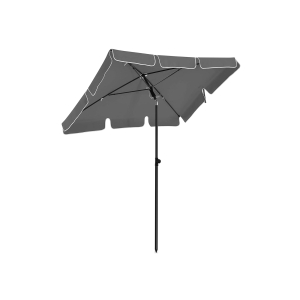 Guarda-sol retangular para varanda SONGMICS 1,8 x 1,25 m, proteção FPS 50+, proteção solar inclinável, cobertura revestida de PA, bolsa de transporte, terraço de jardim, base não incluída, cinza GPU180G01