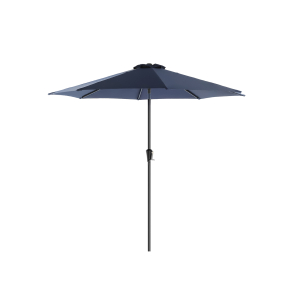 Guarda-sol de jardim SONGMICS de 290 cm, FPS 50+, proteção solar, inclinação de 30° em 2 direções, manivela para abertura e fechamento, para jardins externos, piscina, varanda e pátio, base não incluída, azul GPU30BU