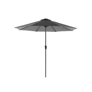 Guarda-sol de jardim SONGMICS de 290 cm, FPS 50+, proteção solar, inclinação de 30° em 2 direções, manivela para abertura e fechamento, para jardins externos, piscina, varanda e pátio, base não incluída, cinza GPU30GYV1