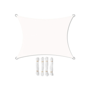 SONGMICS Guarda-sol de 2 x 3 m, resistente à água até 1000 mm, 93% de proteção UV, em poliéster resistente a rasgos, à prova de intempéries, para jardim, pátio, terraço, camping, branco GSH23WT