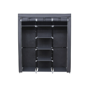 SONGMICS Lona Guarda-roupa Móveis Quarto Armário Roupas Organizador Cinza 175 x 150 x 45 cm RYG12G