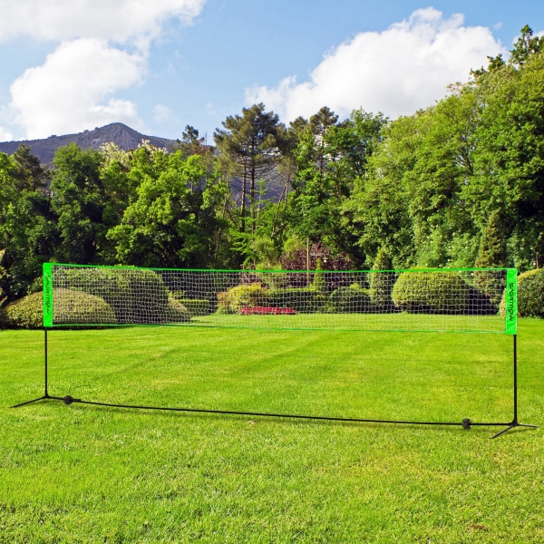 SPORTNOW Kit de Badminton de 7 Peças Jogo de Badminton com 2 Raquetes 3 Badminton 2 Raquetes de Pickleball 2 Bolas de Pickleball Bola de Voleibol e Rede com Suporte Preto e Verde - Image 2