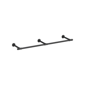 SONGMICS HSR104B01 Cabide de parede industrial economizador de espaço 30,4 x 170 x 7 cm 68 kg de capacidade de carga fácil montagem para salas pequenas preto