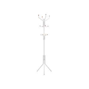 Cabide de metal SONGMICS, cabideiro para roupas, cabide para chapéus e bolsas, cabide para hall de entrada com 182 cm de altura, RCR19W, branco cremoso/marfim