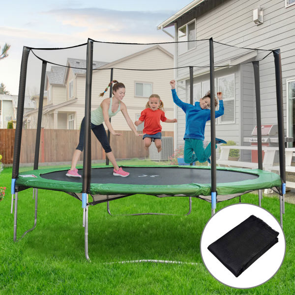 HOMCOM Rede de Segurança para Trampolim Rede de Substituição para Trampolins Ø366x180 cm Preto - Image 2