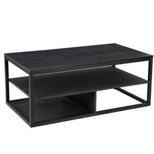 Mesa de Centro Preta Moderna