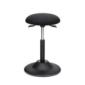 Cadeira de equilíbrio ativa SONGMICS, banco de trabalho com altura ajustável, banco de bar giratório 360°, altura do assento 50-70 cm, com almofada antiderrapante, OSC01BK