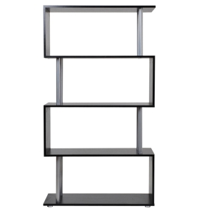 HOMCOM Estante Moderno de amplo espaço de armazenamento para Escritório 80x30x145 cm preto