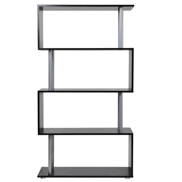 HOMCOM Estante Moderno de amplo espaço de armazenamento para Escritório 80x30x145 cm preto