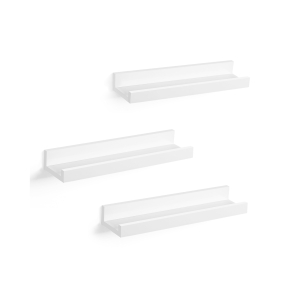 Conjunto prateleiras flutuantes (3 unid.), 38 x 10 cm, MDF, brancas