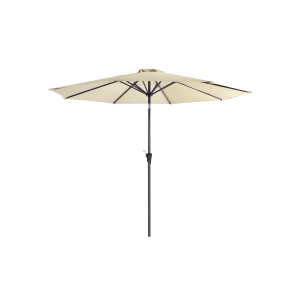 Guarda-sol de jardim SONGMICS de 290 cm, FPS 50+, proteção solar, inclinação de 30° em 2 direções, manivela para abertura e fechamento, para jardins externos, piscina, varanda e pátio, base não incluída, bege GPU30BE