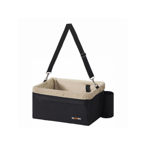 Cadeirinha para carro FEANDREA PBS042B01 para cães pequenos, preta/bege