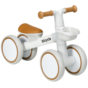 AIYAPLAY Bicicleta sem Pedais para Crianças de 12-36 Meses Bicicleta de Equilíbrio com Assento Ajustável 56x27x39 cm Marrom
