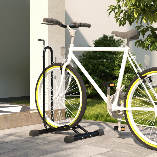SPORTNOW Estacionamento de Bicicletas Vertical e Horizontal com Ganchos Ajustáveis para Bicicletas de 6 a 28 Polegadas e 700 C - Image 2