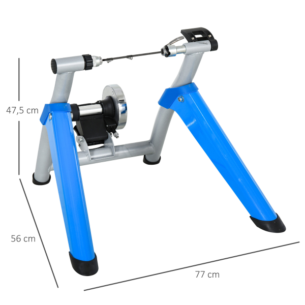 HOMCOM Rolo de Bicicleta com Resistência Ajustável de 8 Níveis 77x56x47,5 cm Azul - Image 3
