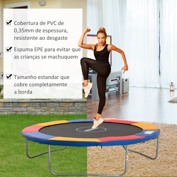 HOMCOM Cobertura de Proteção Ø305 de Borda de Trampolim Espuma de Proteção para Trampolim para Exterior Multicor - Image 4