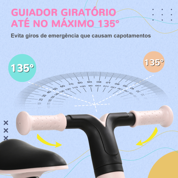 AIYAPLAY Bicicleta sem Pedais para Crianças acima de 18 Meses com Assento Ajustável em 30-36,5 cm Rodas de Ø19 cm 66,5x34x46,5 cm Rosa - Image 4