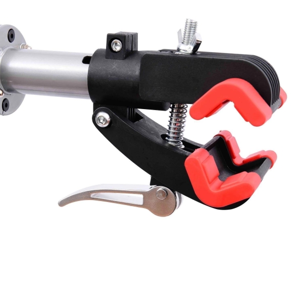 HOMCOM Suporte de Reparação de Bicicleta Portátil Suporte para Bicicleta com Altura Ajustável 109-180cm Giratório 360° Bandeja de Ferramenta até 30kg 100x66x180cm Preto - Image 4