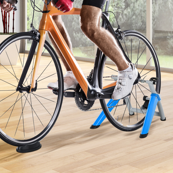 HOMCOM Rolo de Bicicleta com Resistência Ajustável de 8 Níveis 77x56x47,5 cm Azul - Image 2