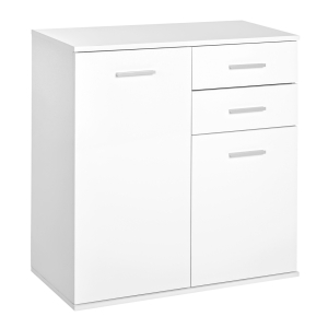 HOMCOM Armário tipo Aparador amplo espaço de armazenamento multiuso para sala de estar com portas e gavetas 71x35x76cm branco
