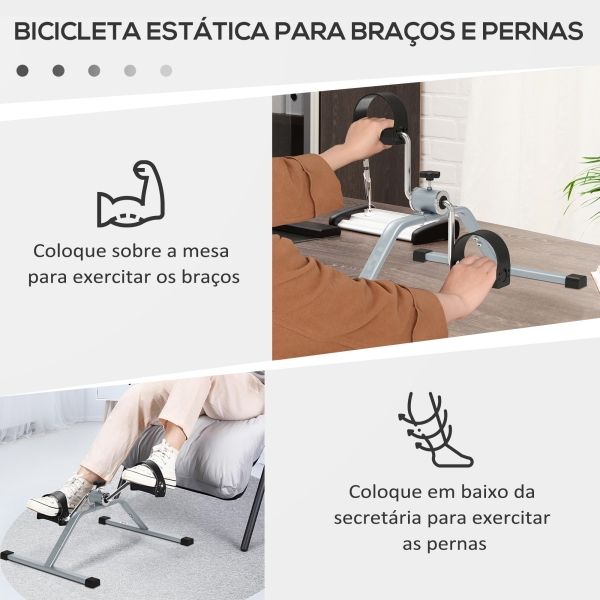 HOMCOM Mini Bicicleta de exercício de aço para dispositivo de ciclismo - 40x53x29 cm - Image 4