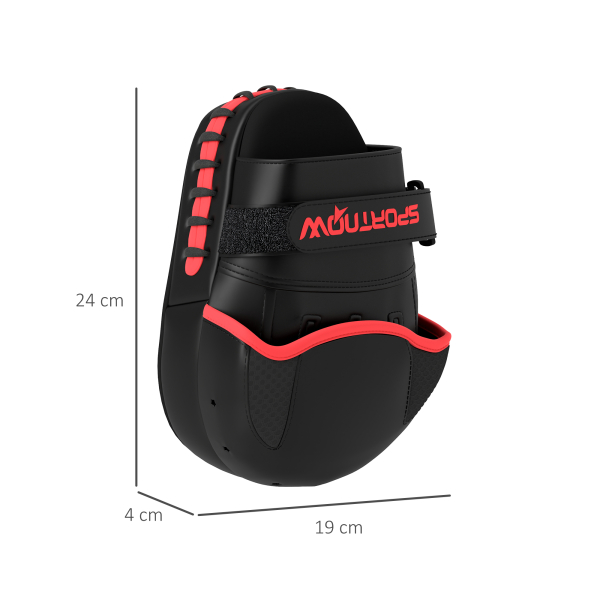 SPORTNOW Plastrons de Boxeo Paos de Muay Thai MMA para Treino de Boxeo Boxing Karate Taekwondo Artes Marciais 24x19x4 cm Preto - Image 3