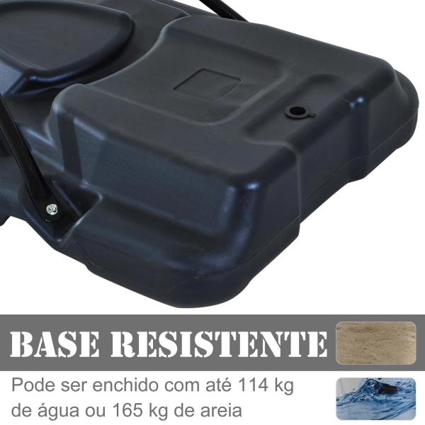 HOMCOM  Tabela de basquetebol dobrável e ajustável em altura 150-210 cm branco preto e vermelho - Image 6