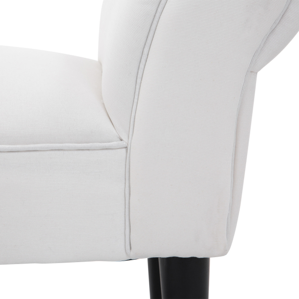 HOMCOM Banco de Pé de Cama Banco com Braços Curvados Estofado e Pés de Madeira Carga Máxima 130kg 102x31x51cm Branco - Image 8