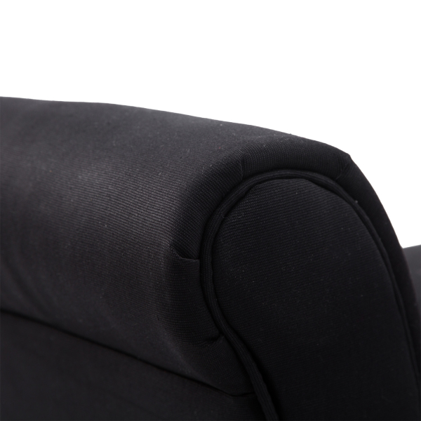 HOMCOM Banco de Pé de Cama Banco com Braços Curvados Estofado e Pés de Madeira Carga Máxima 130kg 102x31x51cm Preto - Image 9