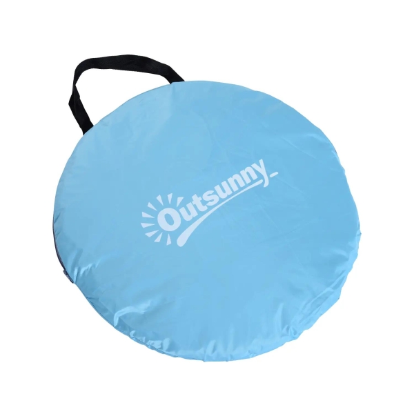 Outsunny Tenda de campismo para praia Camping Picnic Azul - Poliéster e Aço - 200x150x119 cm - Image 8