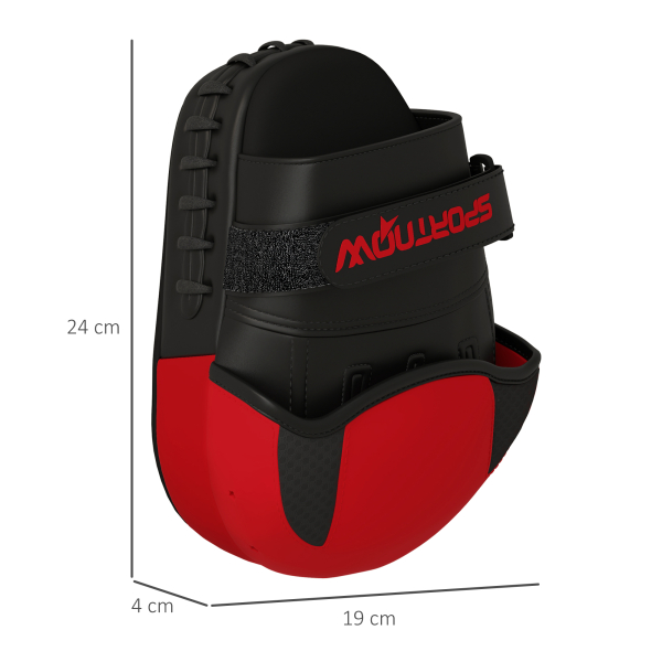 SPORTNOW Plastrons de Boxeo Paos de Muay Thai MMA para Treino de Boxeo Boxing Karate Taekwondo Artes Marciais 24x19x4 cm Vermelho - Image 3
