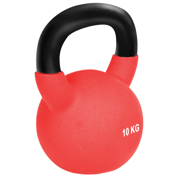 HOMCOM Kettlebell de 10 kg de Ferro Fundido Peso Russo com Revestimento de Neoprene para Treinamento de Força 18x11x20cm Vermelho - Image 9