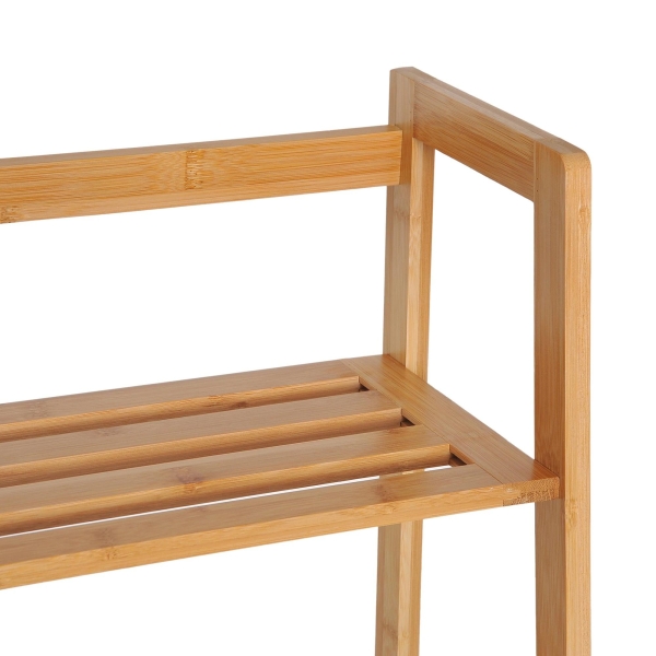 HOMCOM Estante de Bambu com 4 Prateleiras Estante em Forma de Escada para Sala de Estar Escritório 48x31,5x120 cm Madeira - Image 6