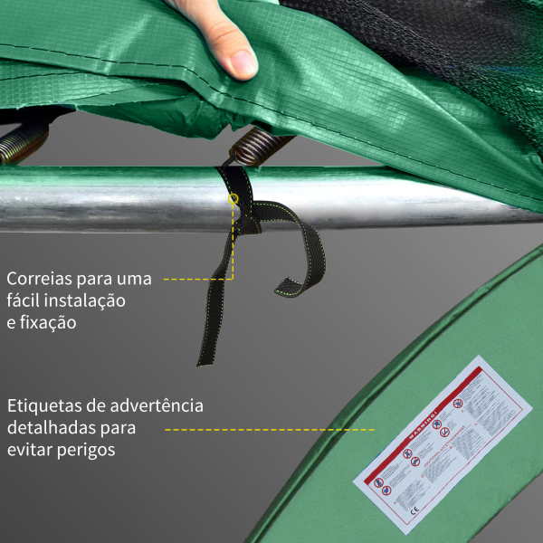 HOMCOM Cobertura de Proteção Ø244 cm de Borda de Trampolim Espuma de Proteção para Trampolim para Exterior Verde - Image 6
