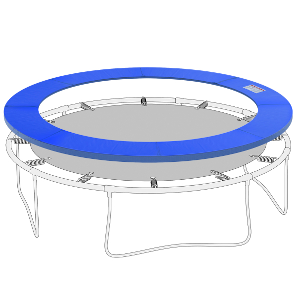 HOMCOM Cobertura de Proteção Ø244 cm de Borda de Trampolim Espuma de Proteção para Trampolim para Exterior Azul - Image 2