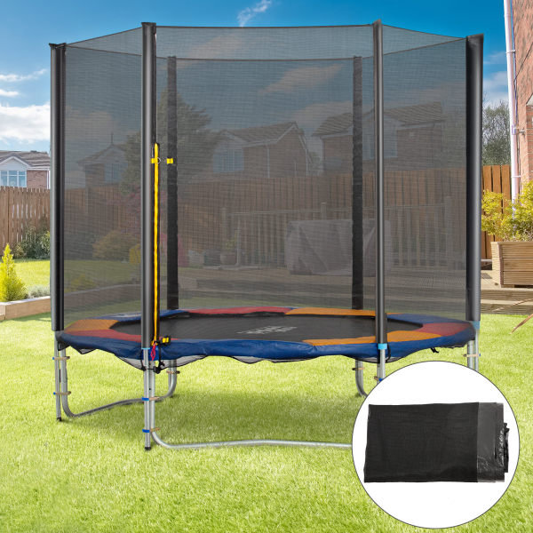 HOMCOM Rede de Segurança para Trampolim Rede de Substituição para Trampolins Ø305x180 cm Preto - Image 2
