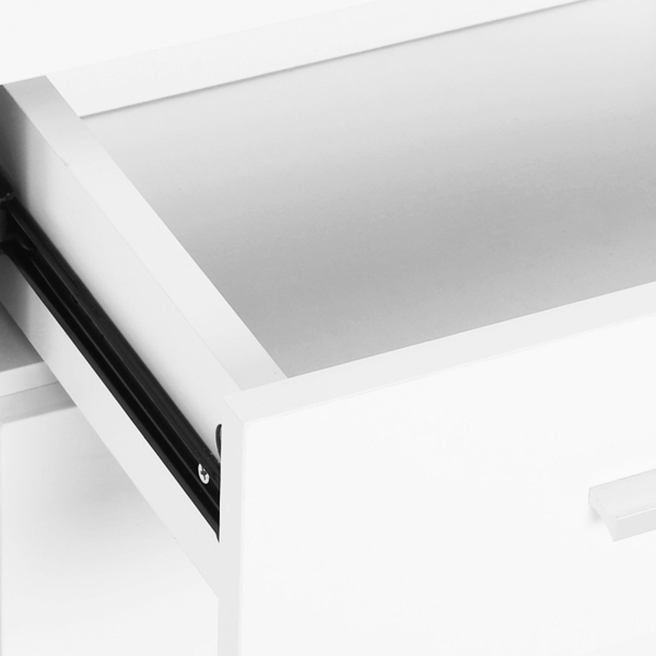 HOMCOM Armário Aparador amplo espaço de Armazenamento para sala de jantar com portas e gavetas 106x35x76cm Branco - Image 8