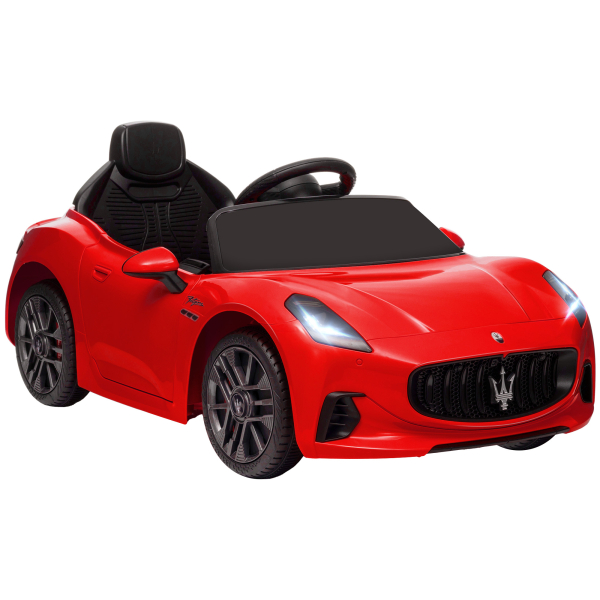 AIYAPLAY Carro Elétrico para Crianças Maserati Gran Turismo Folgore 12V Controlo Remoto Faróis Buzina e Música MP3 98x59x43 cm Vermelho