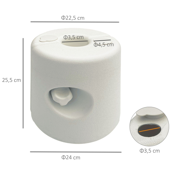 Outsunny Conjunto de 4 Pesos para Tendas Dobráveis Suportes Enchivel com 9,5 kg de Água ou 12 kg de Areia  Ø24x25,5 cm Branco - Image 3