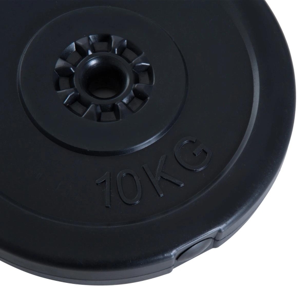 HOMCOM Conjunto de 4 discos de peso de 5 kg e 10 kg com orifício de Ø25 mm preto - Image 9