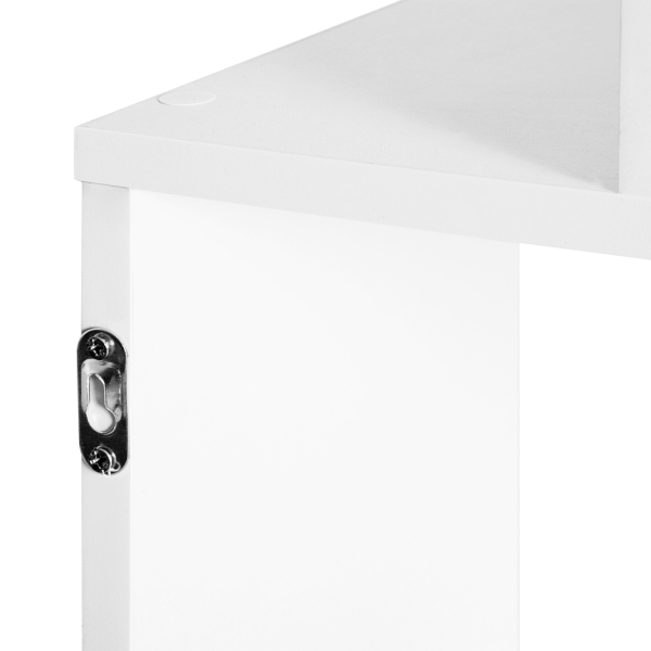 HOMCOM Estante de 6 prateleiras para Sala de jantar Sala de estar Design moderno Suporte de parede 80x23x192cm Madeira - Image 5
