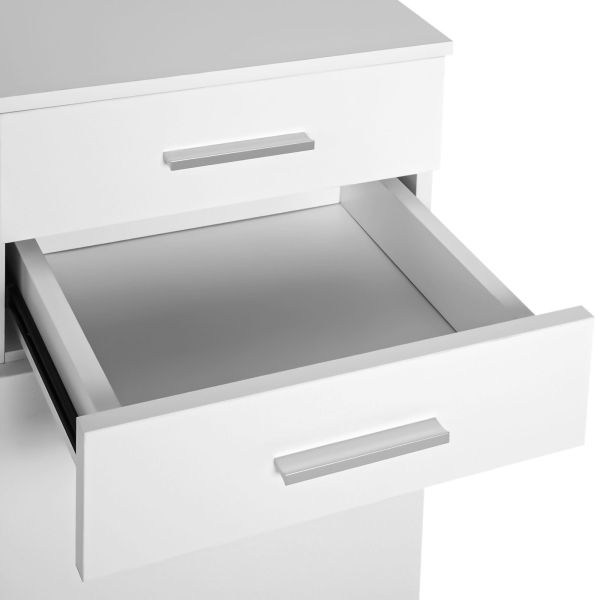 HOMCOM Armário tipo Aparador amplo espaço de armazenamento multiuso para sala de estar com portas e gavetas 71x35x76cm branco - Image 9