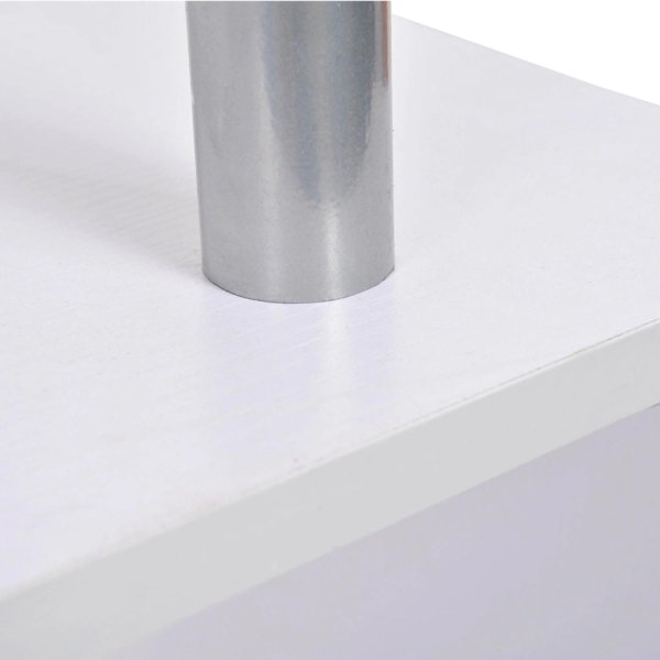 HOMCOM Estante moderna para escritório Estante de livros 145x80x30cm branco - Image 8